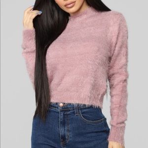 Fashion Nova Pink Fuzzy Sweater
